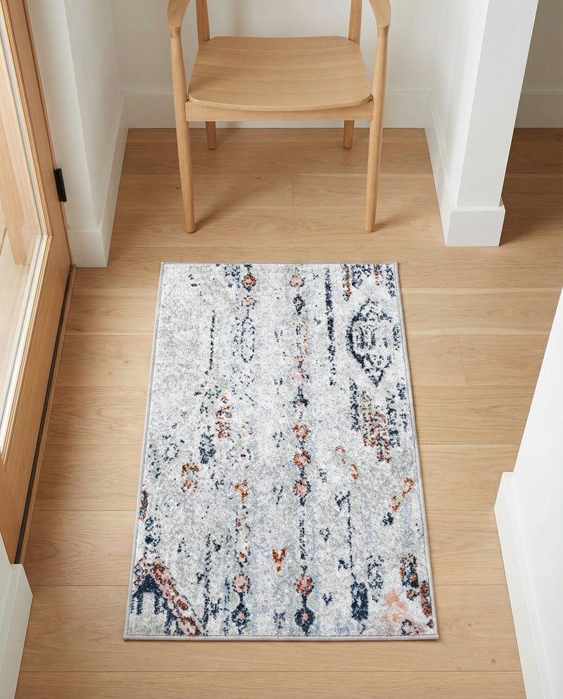Aegean Elegance Washables Collection Area Rug -  Zakynthos Rectangle Ivory Gray  lifestyle 54