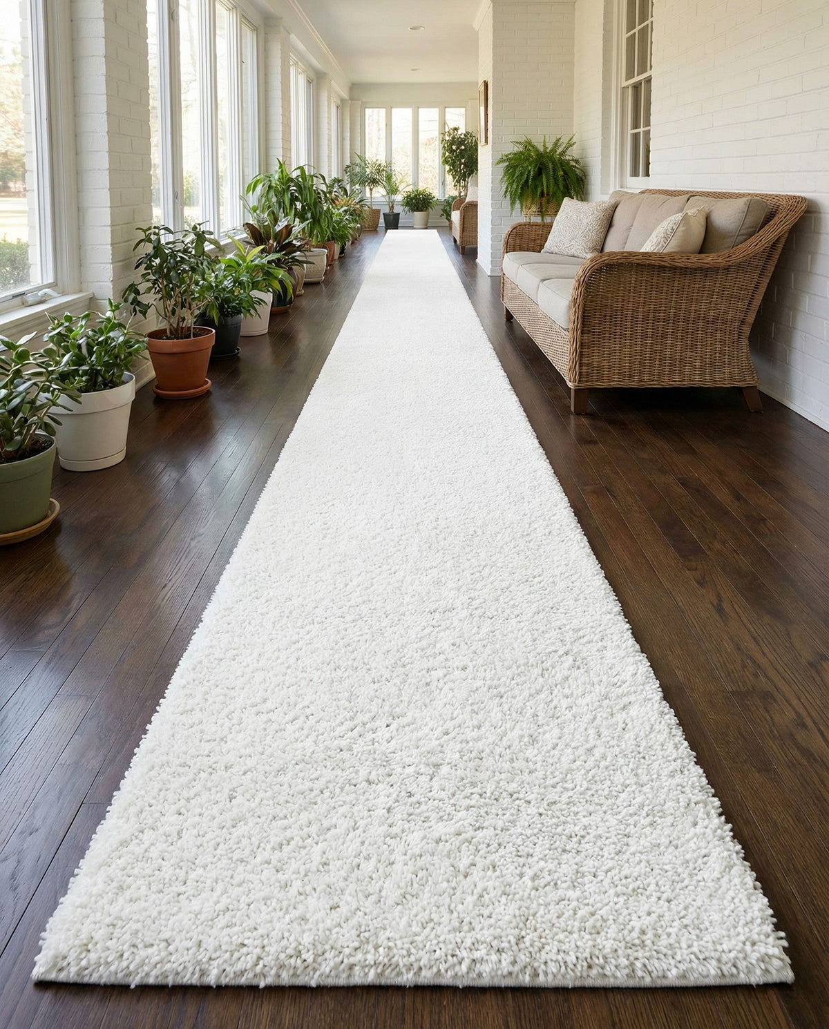 Plush Oasis Collection Area Rug - Serenity (Snow White) Runner Snow White  lifestyle 119