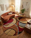Bistro Lounge Collection Area Rug -  Macchiato Oval Multi  lifestyle 61