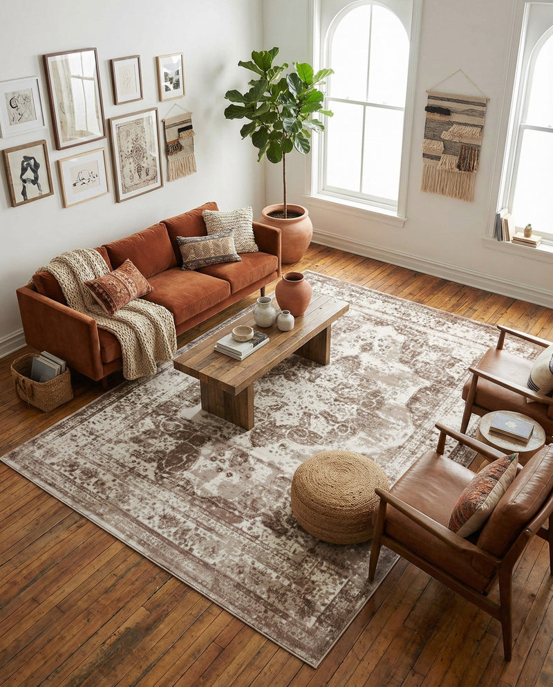 Riviera Elegance Collection Area Rug -  Menton (Beige) Rectangle Beige  lifestyle 40