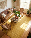Soho Elegance Collection Area Rug - Chelsea (Gold) Rectangle Gold  lifestyle 4