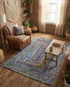 Woven Udaipur Collection Area Rug - Sahara Rectangle Blue and Multi  lifestyle 28