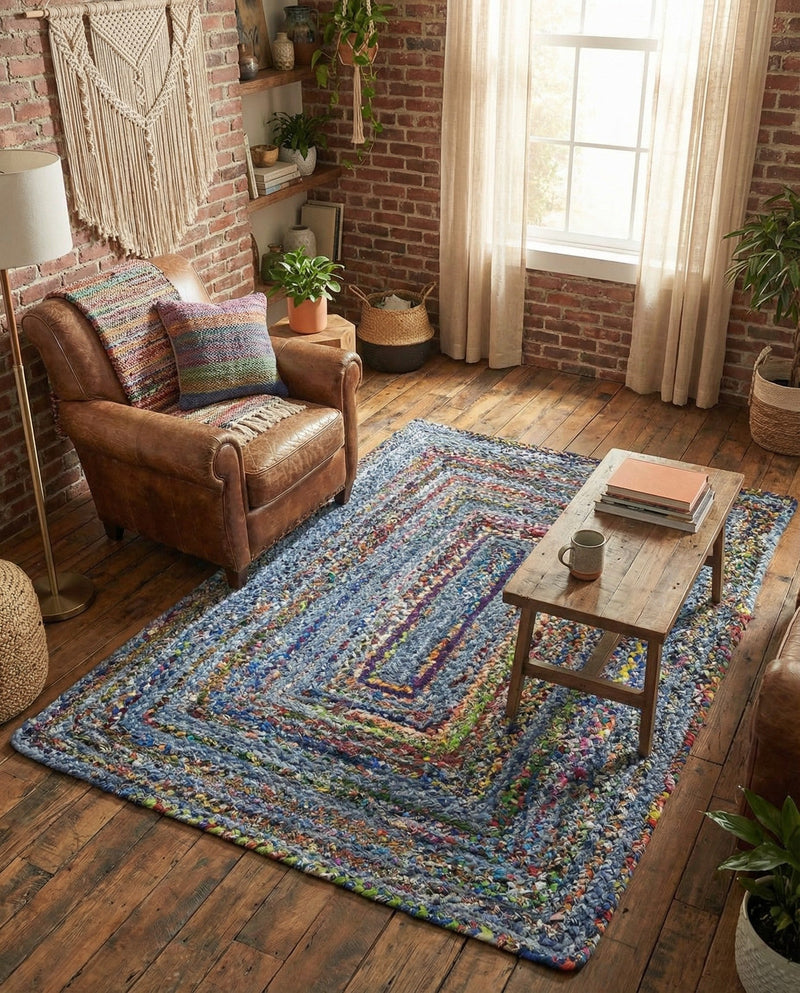 Woven Udaipur Collection Area Rug - Sahara Rectangle Blue and Multi  lifestyle 28