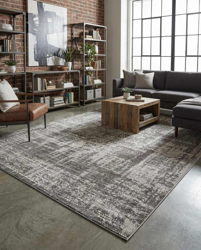 Copenhagen Comfort Collection Area Rug -  Helsingør Rectangle Dark Gray  lifestyle 34