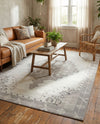 Heritage Elegance Collection Area Rug -  Winterthur (white Gray) Rectangle white Gray  lifestyle 11