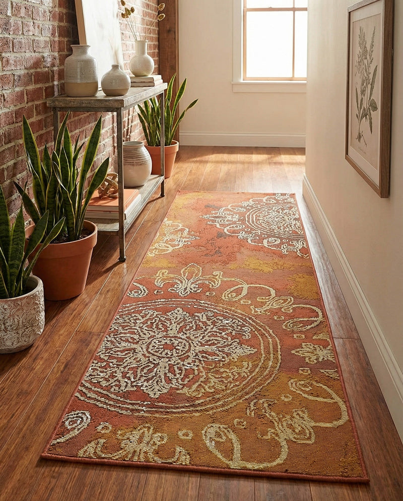 Urban Terrace Collection Area Rug -  Veranda Runner Brown  lifestyle 24