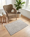 Aegean Labyrinth Collection Area Rug -  Mykonos Rectangle Gray  lifestyle 16