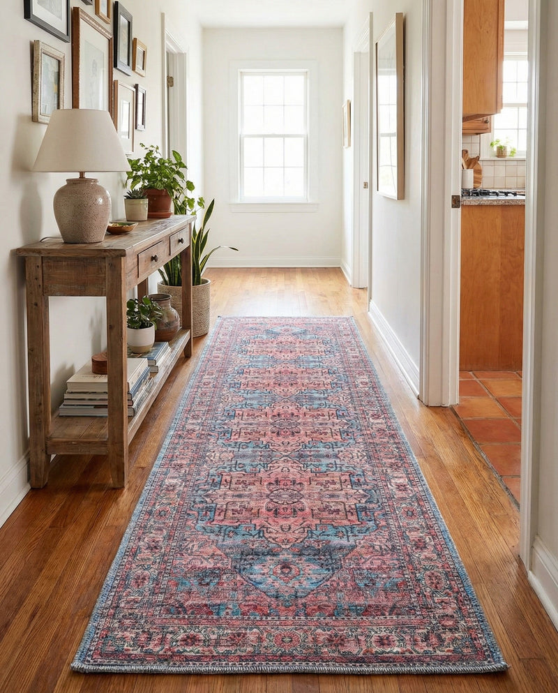 Zahara Oasis Collection Area Rug -  Fez Runner Blue  lifestyle 63