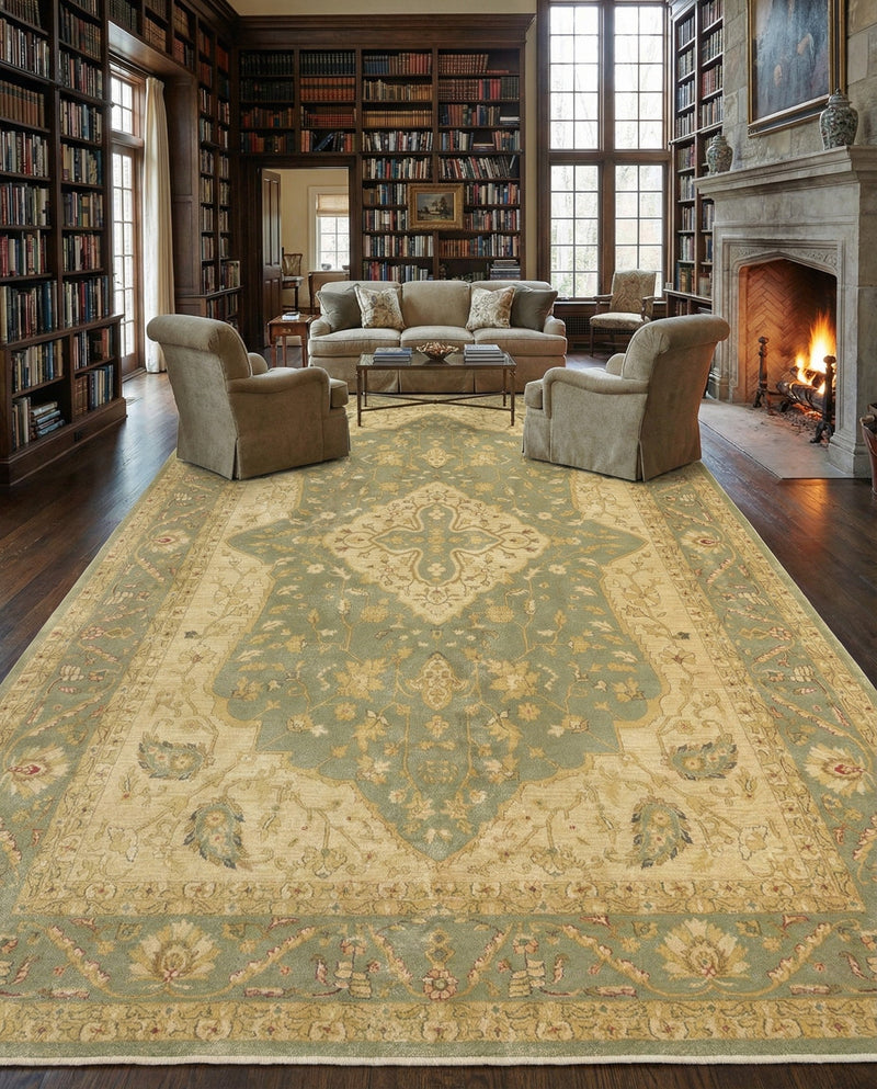 Chelsea Elegance Collection Area Rug -  Twickenham Rectangle Light Green  lifestyle 25