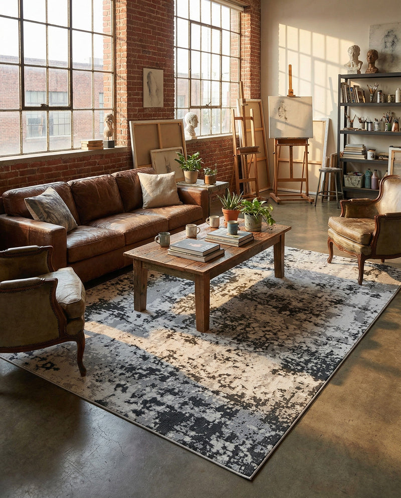 Cathedral Elegance Collection Area Rug -  Basilica Rectangle Black  lifestyle 25