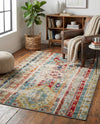 Sedona Vista Collection Area Rug -  Navajo Rectangle Blue  lifestyle 8