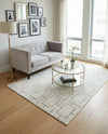 Hollywood Luxe Collection Area Rug -  Beverly (White Silver) Rectangle White Silver  lifestyle 10