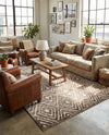 Sanctuary Retreat Collection Area Rug -  Oasis Rectangle Chocolate Brown  lifestyle 11