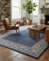 Soho Elegance Collection Area Rug -  Mercer (Blue) Rectangle Blue  lifestyle 13