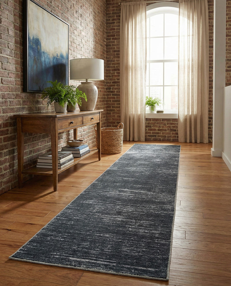 Sahara Essence Collection Area Rug - Oasis (Black) Runner Black  lifestyle 29