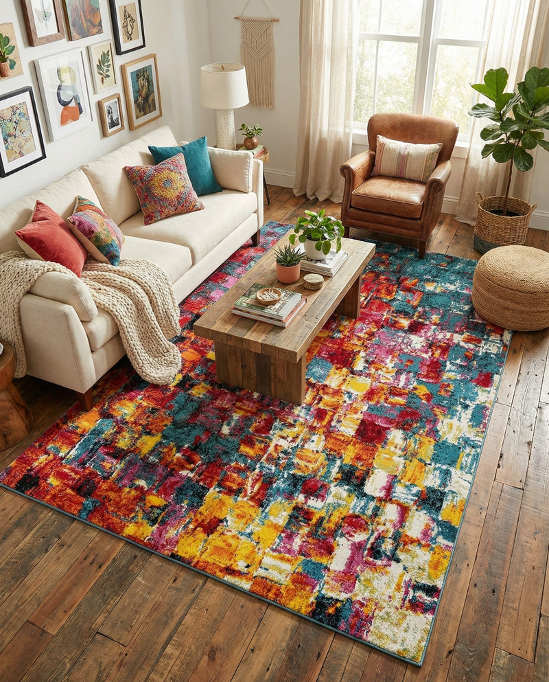 Venetian Elegance Collection Area Rug -  Sant'Erasmo Rectangle Multi  lifestyle 8