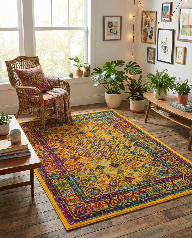 Caribbean Cove Collection Area Rug -  Mustique Rectangle Multi  lifestyle 16