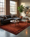 Autumn Meadow Collection Area Rug -  Nutmegwood Rectangle Terracotta  lifestyle 14