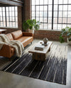 Savannah Hideaway Collection Area Rug - Savannah Rectangle Black White  lifestyle 8