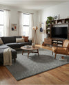 Solid Shag Seaside Collection Area Rug - Azure Cove (Gray) Rectangle Gray  lifestyle 8
