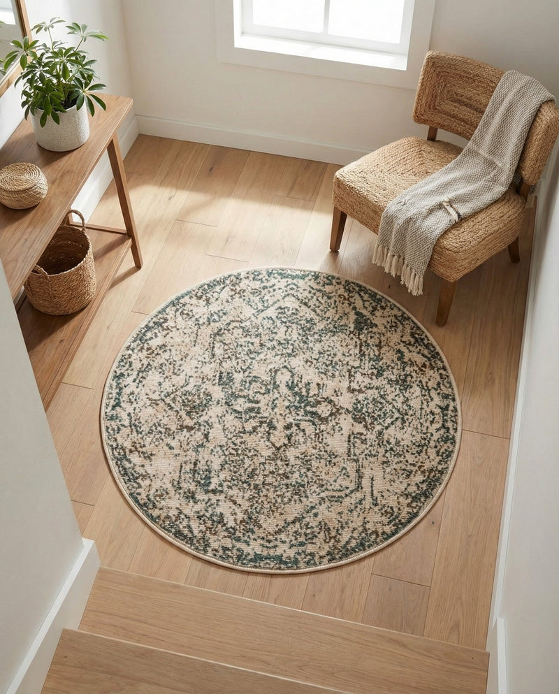 Gobi Sands Collection Area Rug -  Turpan Round Multi  lifestyle 80