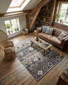 Desert Modern Eco Rug Series Collection Area Rug -  Sonora Rectangle Khaki Gray  lifestyle 15