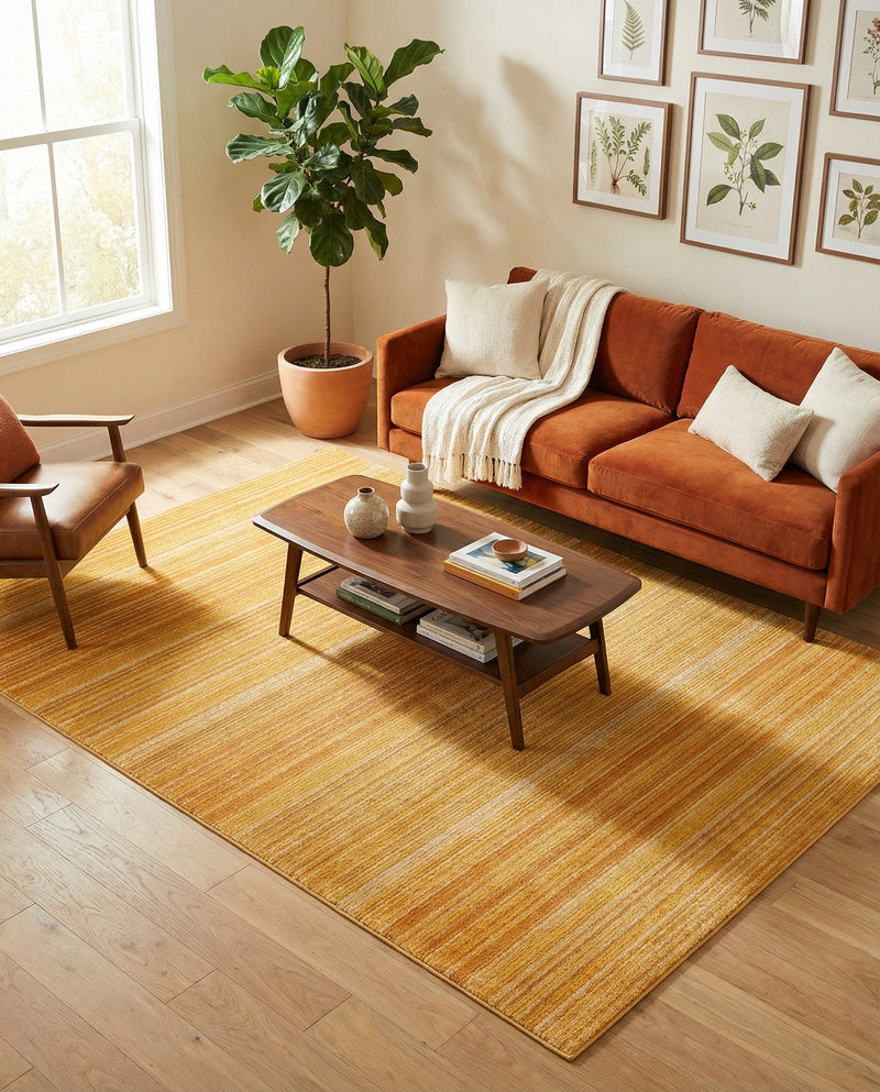 Jewel Oasis Collection Area Rug - Sapphire (Yellow) Rectangle Yellow  lifestyle 14
