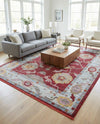 Arcadia Rugs Collection Area Rug - Eden (Red) Rectangle Red  lifestyle 14