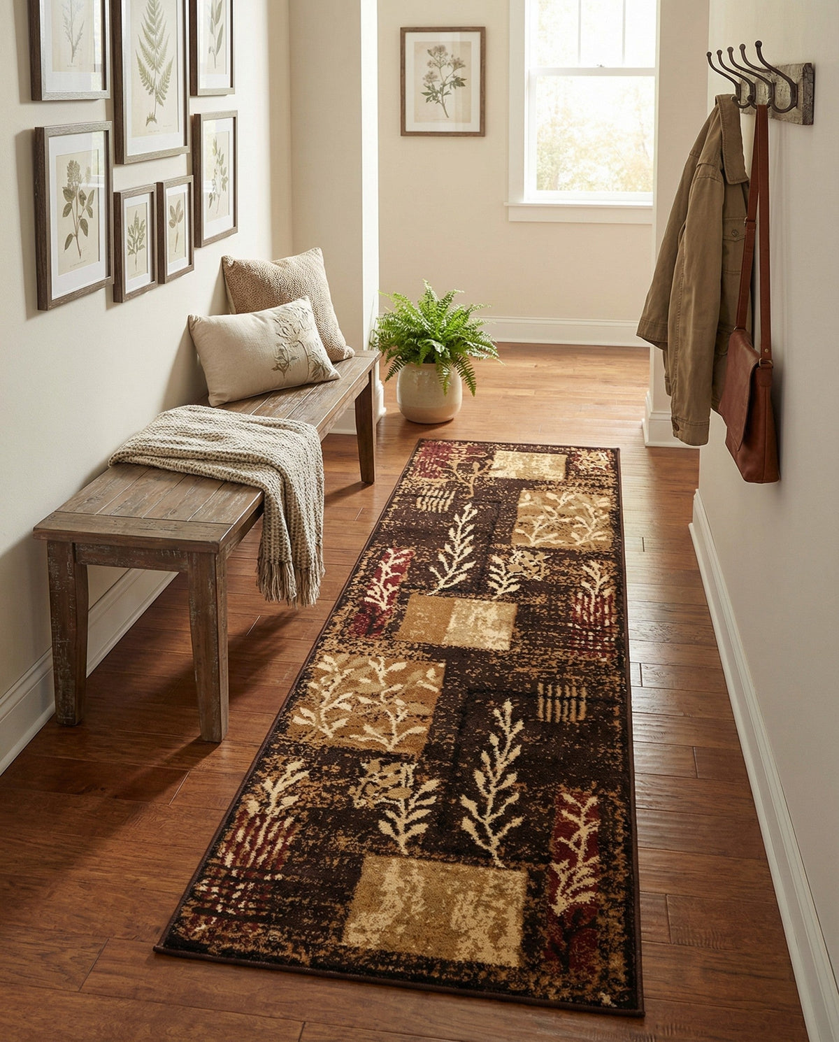 Bistro Lounge Collection Area Rug -  Affogato Runner Brown  lifestyle 169