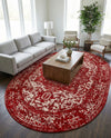 Georgetown Rugs Collection Area Rug - Dupont (Red) Oval Red  lifestyle 54