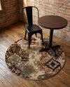 Bistro Lounge Collection Area Rug -  Piccolo Round Beige  lifestyle 38