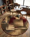 Bistro Lounge Collection Area Rug -  Doppio Round Multi  lifestyle 32