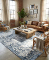 Aegean Elegance Washables Collection Area Rug -  Serifos Rectangle Navy Blue  lifestyle 13