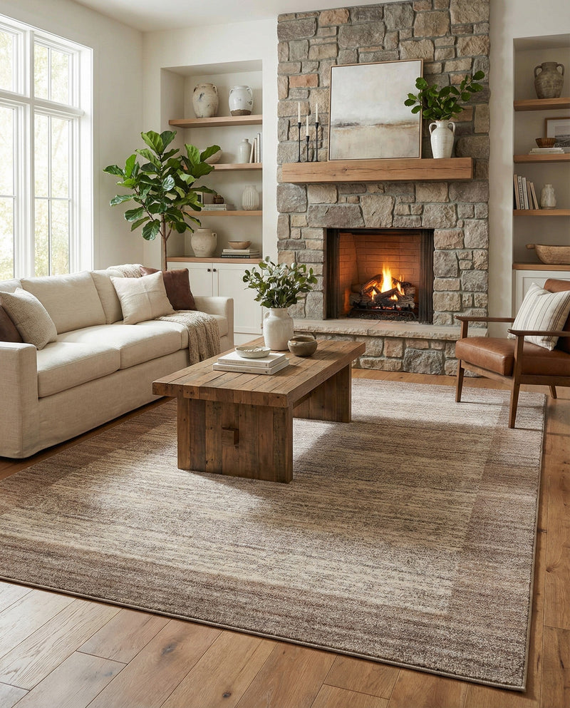 Studio Haven Collection Area Rug -  Conservatory (Beige) Rectangle Beige  lifestyle 12