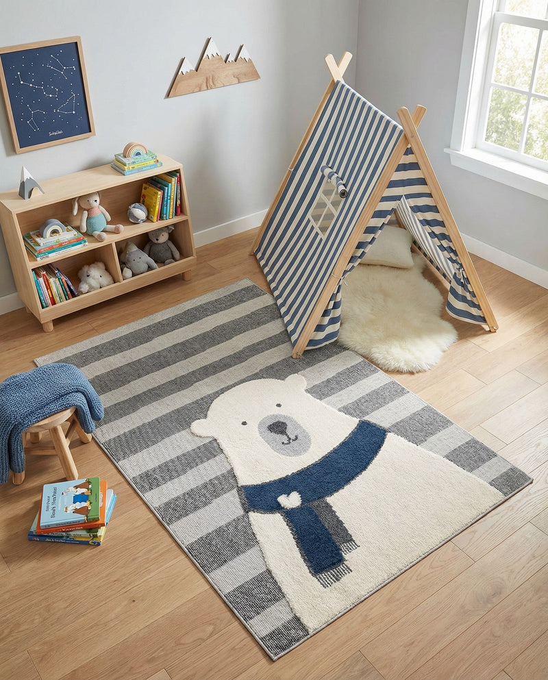 Wonder Tykes Collection Area Rug -  Dreamland Rectangle Gray  lifestyle 15