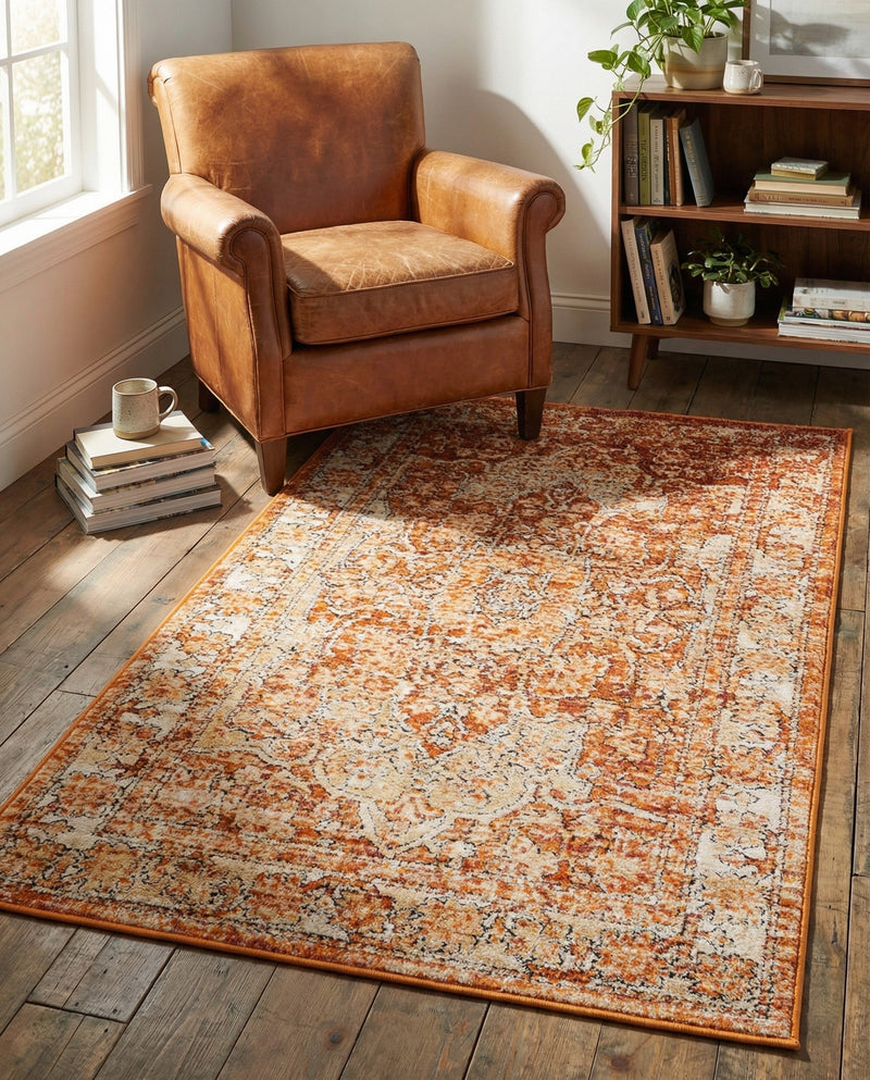 Savannah Soiree Collection Area Rug -  Everglade (Rust Red) Rectangle Rust Red  lifestyle 19