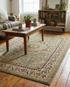 Versailles Elegance Collection Area Rug -  Montreuil Rectangle Light Green  lifestyle 28