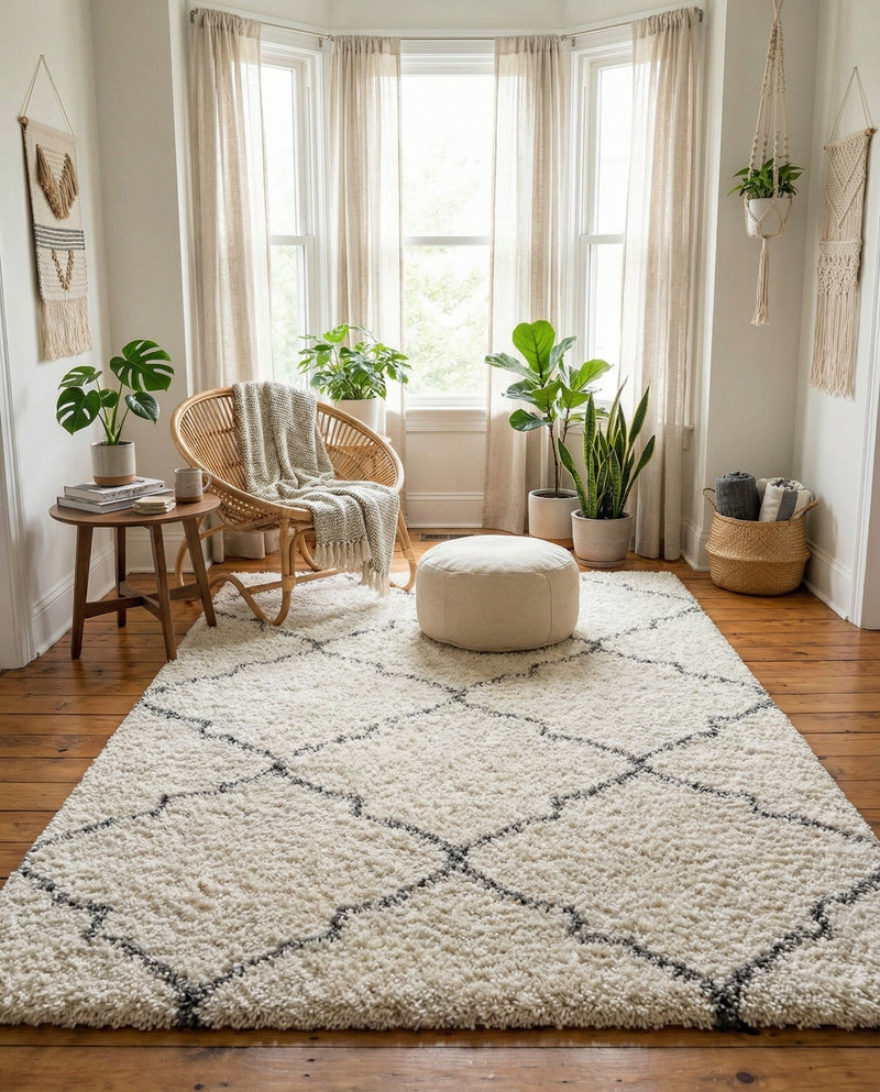 Casablanca Comfort Collection Area Rug -  Medina Rectangle Ivory  lifestyle 28