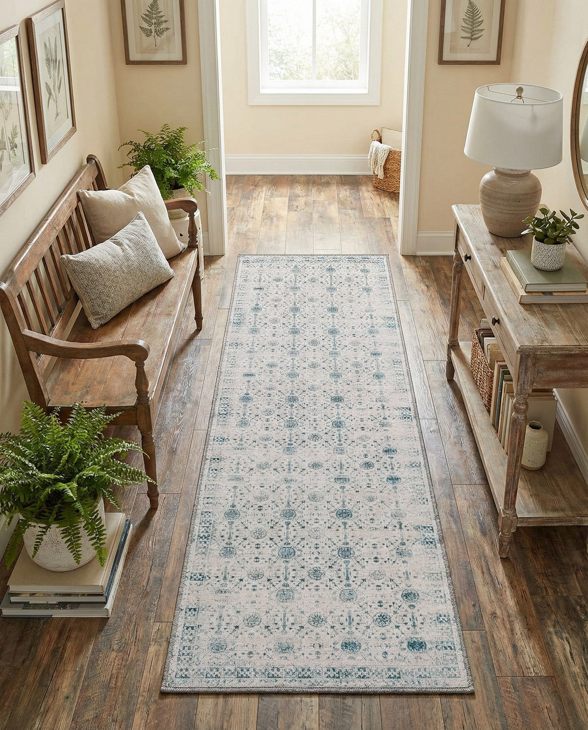 Heritage Elegance Collection Area Rug -  Chatsworth Runner Ivory  lifestyle 118