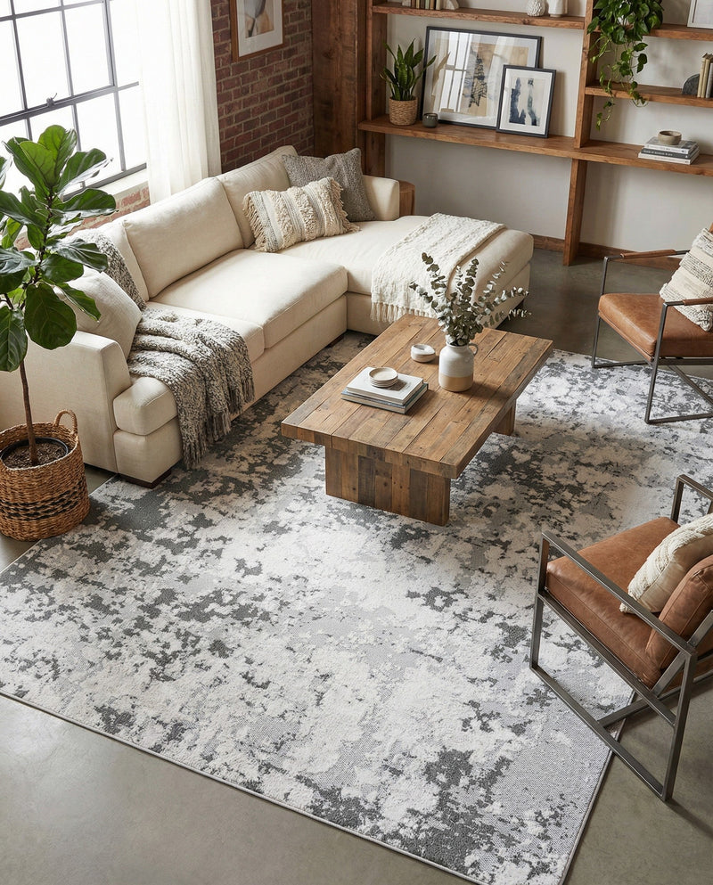 Cathedral Elegance Collection Area Rug -  Basilica Rectangle Gray  lifestyle 56