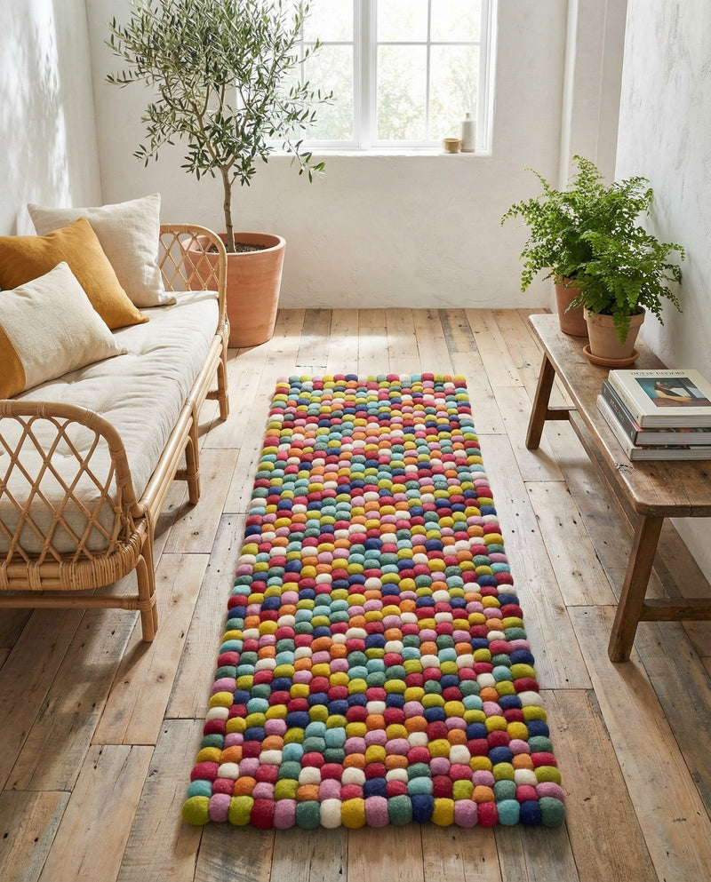 Woolen Sphere Collection Area Rug - Orbsburg (Multi) Runner Multi  lifestyle 82