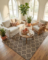 Sahara Sands Collection Area Rug -  Dahshur Rectangle Brown  lifestyle 29
