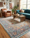 Caribbean Breeze Collection Area Rug -  Xcalak Rectangle Light Blue  lifestyle 24