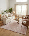Berber Lattice Shag Collection Area Rug - Atlas (Light Pink) Rectangle Light Pink  lifestyle 10