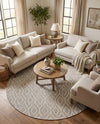 Urban Oasis Rugs Collection Area Rug -  Boulevard (Gray Cream) Round Gray Cream  lifestyle 39