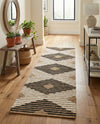 Osian Looms Collection Area Rug - Varanasi Runner Natural Black  lifestyle 41