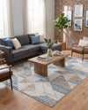 Dresden Elegance Collection Area Rug - Meissen Rectangle Blue  lifestyle 14