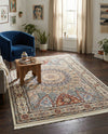 Persian Elegance Collection Area Rug -  Hamedan (Ivory) Rectangle Ivory  lifestyle 11