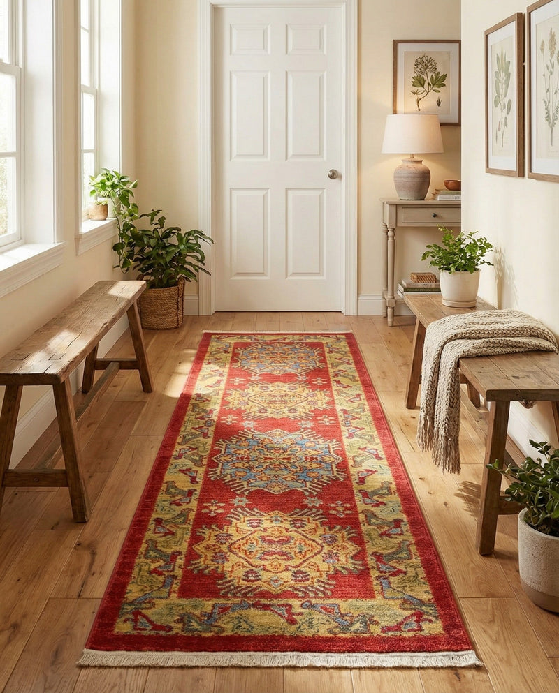 Persian Elegance Collection Area Rug - Isfahan Runner Red  lifestyle 43