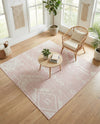 Desert Nomad Terrace Collection Area Rug - Sahara (Pink) Square Pink  lifestyle 75